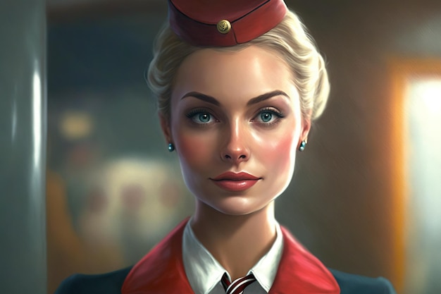 Air hostess cute