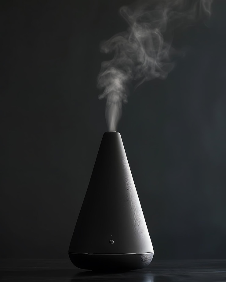 Photo air humidifier and oil diffuser smoke