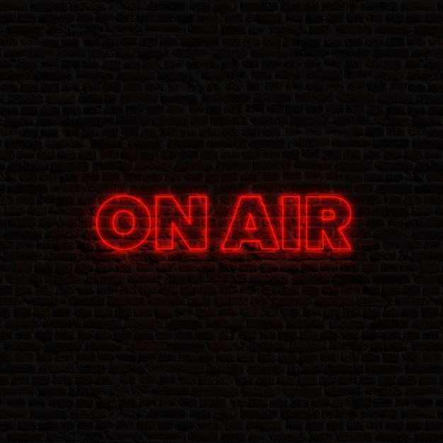 Photo on air neon sign