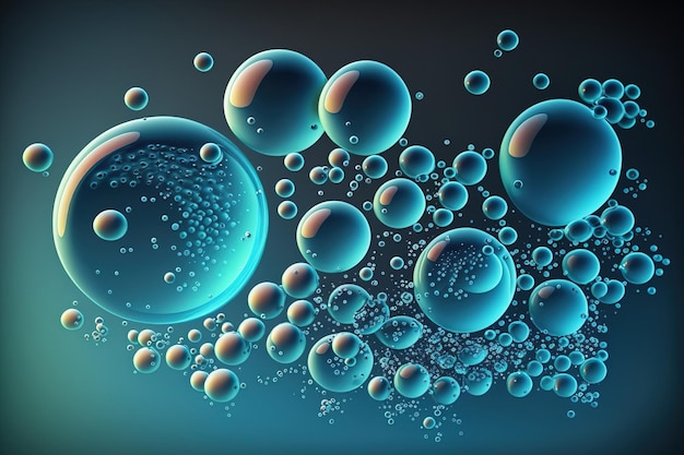 Air or oxygen bubbles in a liquid or gel can also be used to symbolize an oil particle