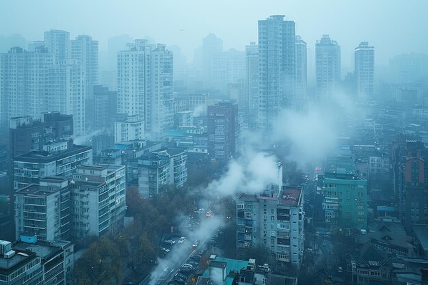 air pollution from industries process professional photography