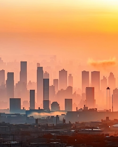 Photo air pollution in urban areas