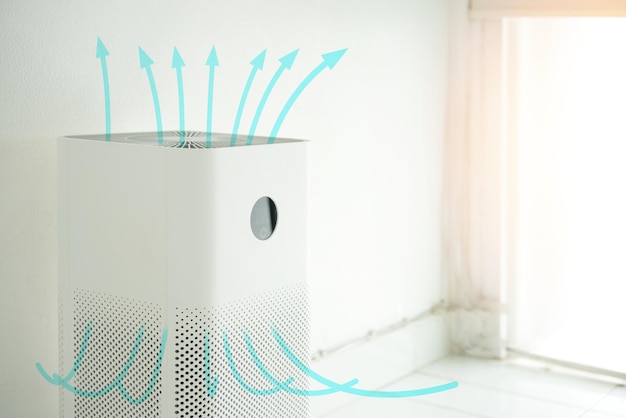新鮮な空気のための家の部屋の空気清浄機