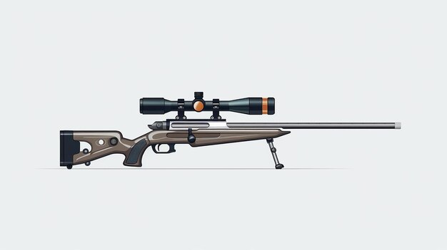Photo air rifle with a telescopic sight isolate on a white background generative ai
