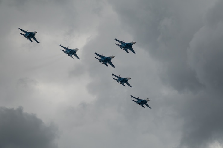 Photo air show maks 2021 demonstration flight