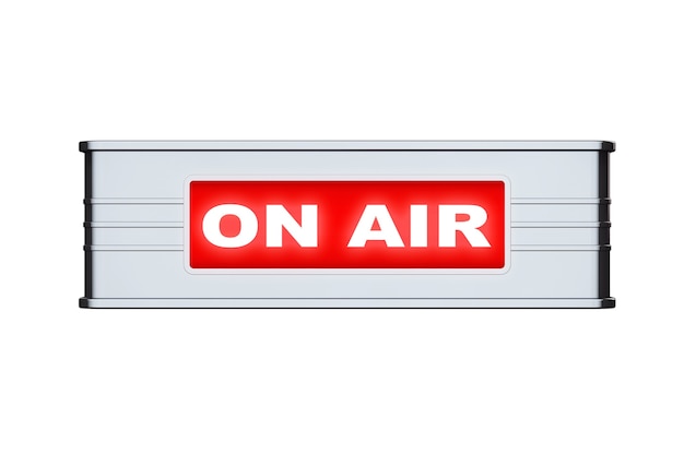 On Air Sign on a white background