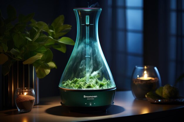 Photo air ultrasonic humidifier w mist water dispenser