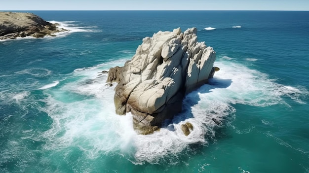 Airborne vede un masso colossale all'interno delle parti dell'oceano costa tramontante ai generato