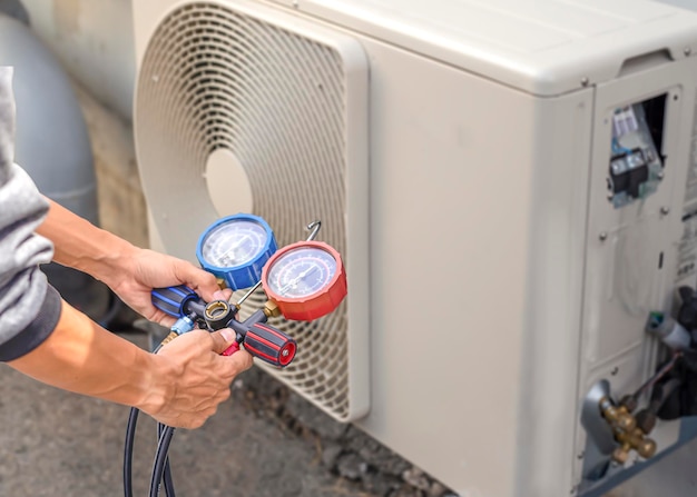 Airco check service lekdetectie onderhoudsconcept