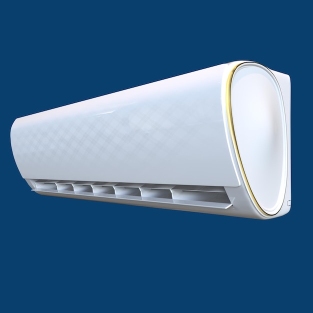 airconditioner 3D-model binnen verenigen blauwe achtergrond