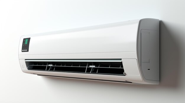 Foto airconditioner op witte achtergrond