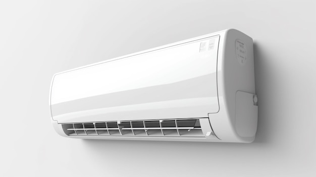 Airconditioner realistische 8k isoleren witte achtergrondGenerative AI
