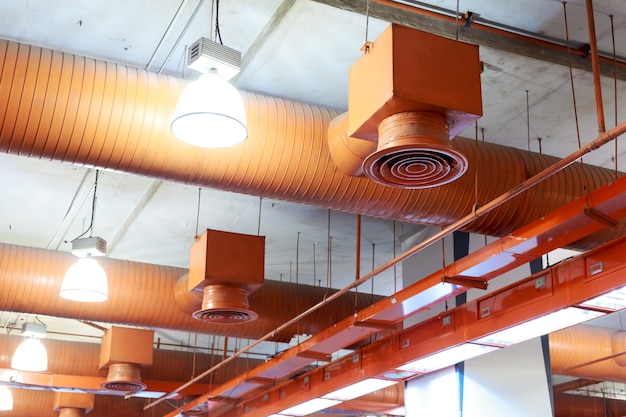 Airconditioner ventilatie-installatiesysteem in gebouw