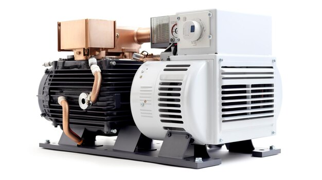 Airconditioningcompressor met witte achtergrond