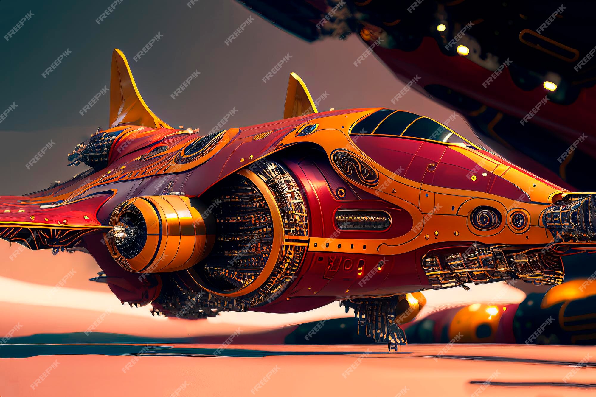 Premium AI Image Aircraft Fantastic flight Futurism 2025