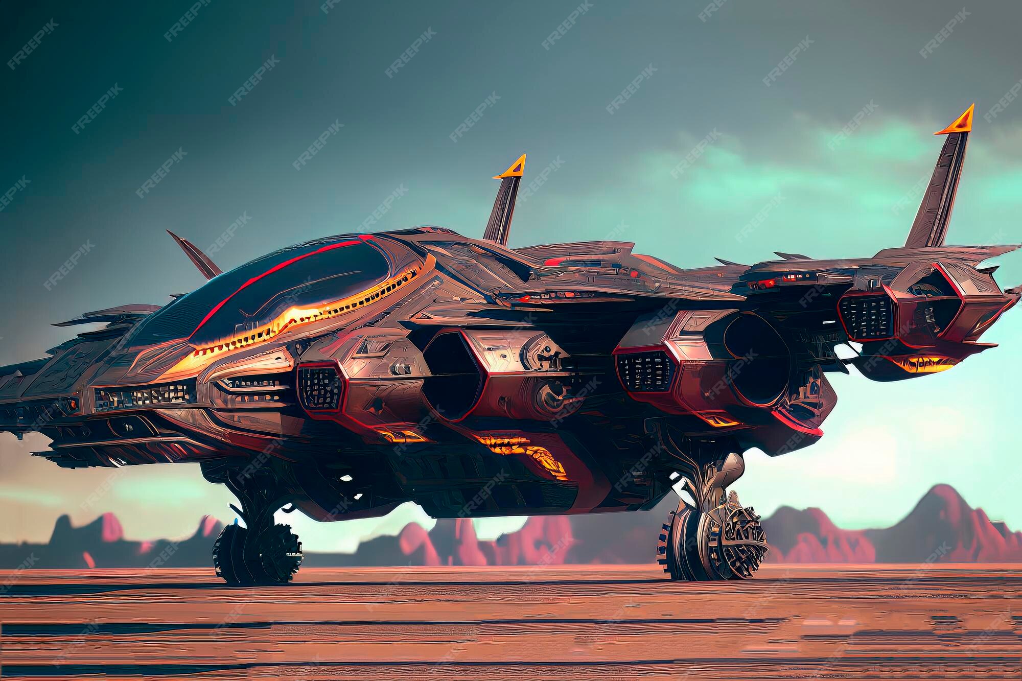 Premium AI Image Aircraft Fantastic flight Futurism 2025
