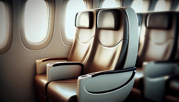 Aircraft leather seats Generative AI