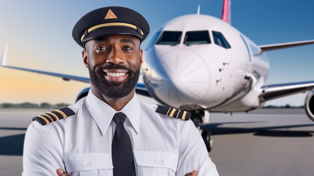 aircraft pilot next to a plane