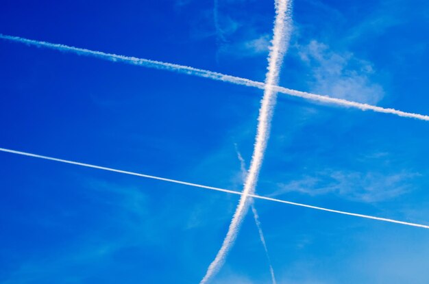 The aircraft trails