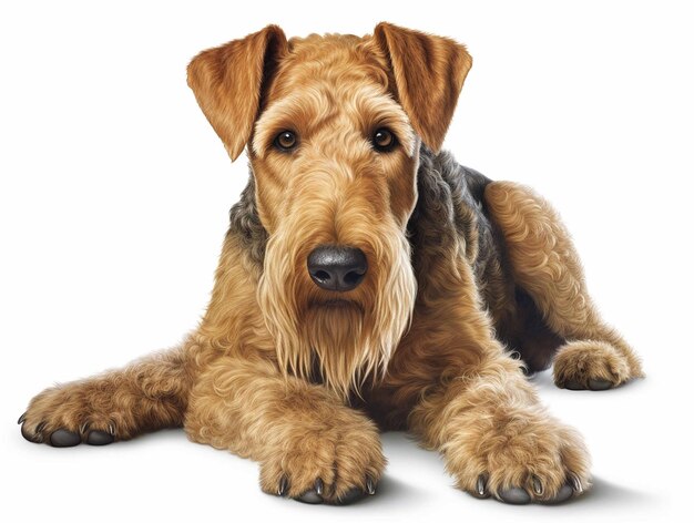 Photo airedale terrier dog breed