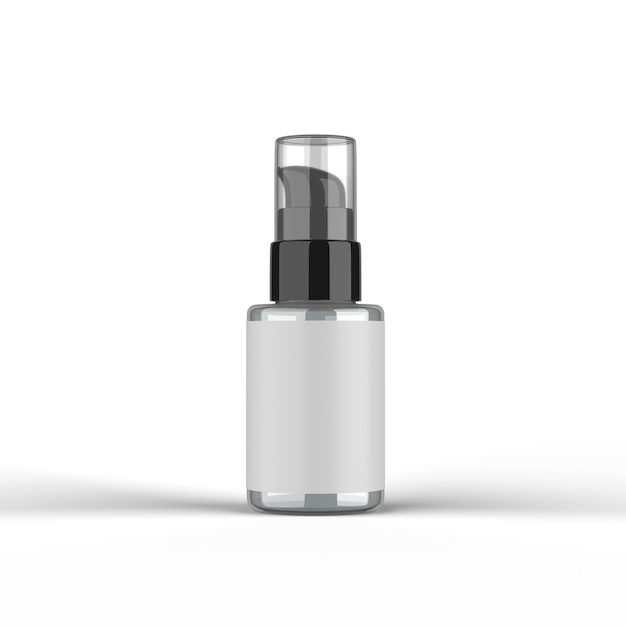 airless pump bottle for mockup 3d rendering