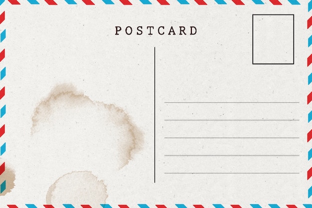 Airmail postcard isolate on white background