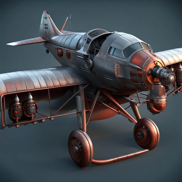 A airplane 3d model concept art