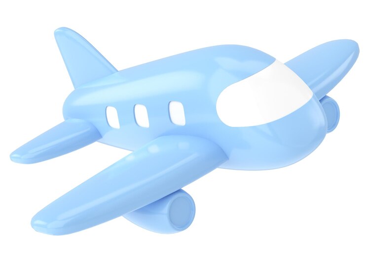 Photo airplane 3d travel element 3d illustration