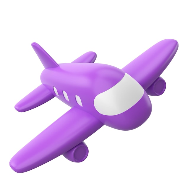Самолет 3D Иллюстрация элемента путешествия 3D