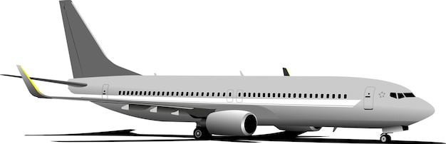 飛行場の飛行機 ベクトルイラスト