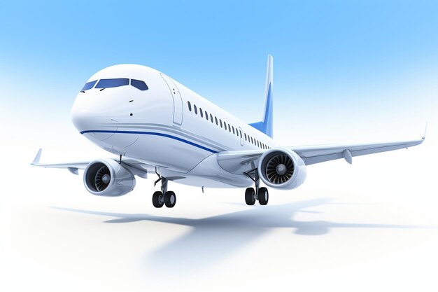 Иллюстрированный фон самолета и аэропорта