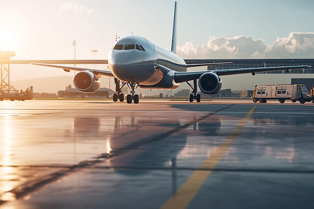 Airplane in the airport