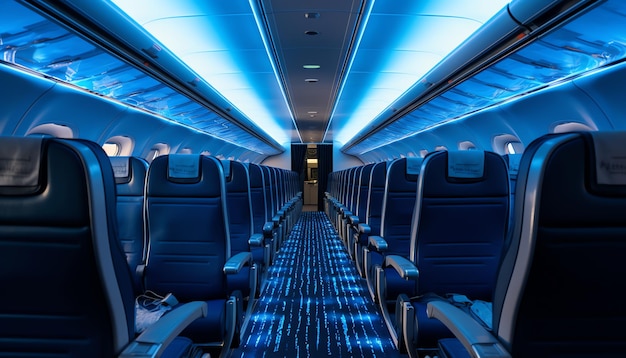 Foto interior design della cabina dell'aereo