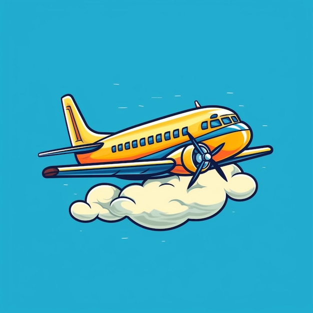 Airplane cartoon logo 9