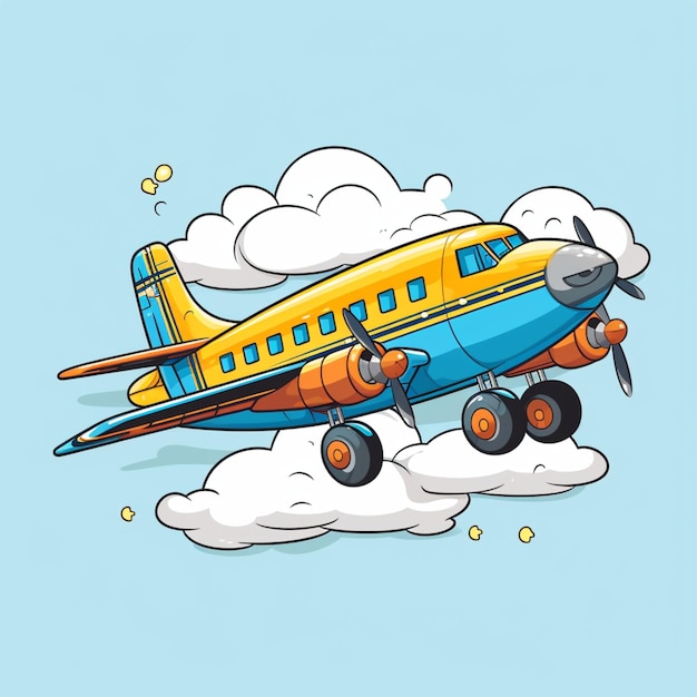 airplane cartoon logo