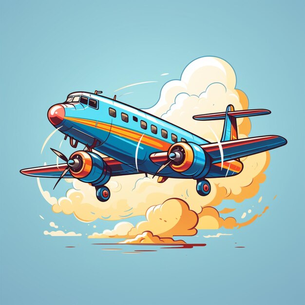 Photo airplane cartoon logo