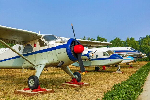 Photo airplane at the china military aviation museum