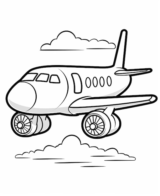 airplane coloring page for kids transportation coloring pages printables