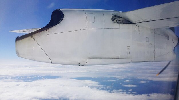 写真 空に向かって飛ぶ飛行機