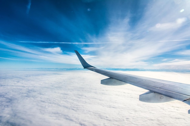 空に向かって飛ぶ飛行機