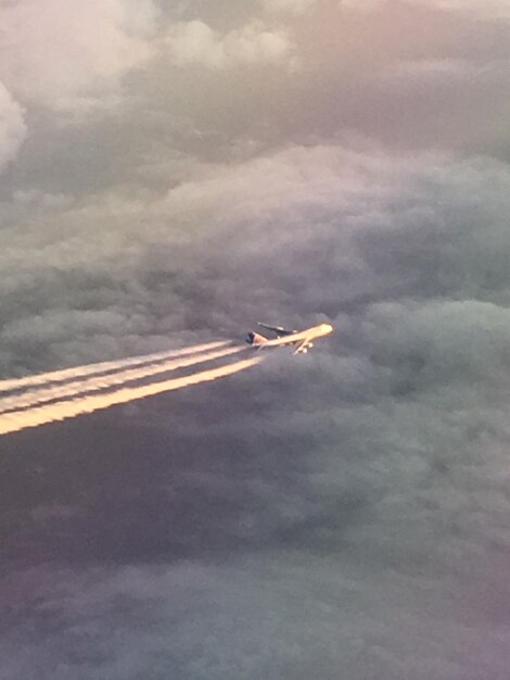 Airplane flying in sky