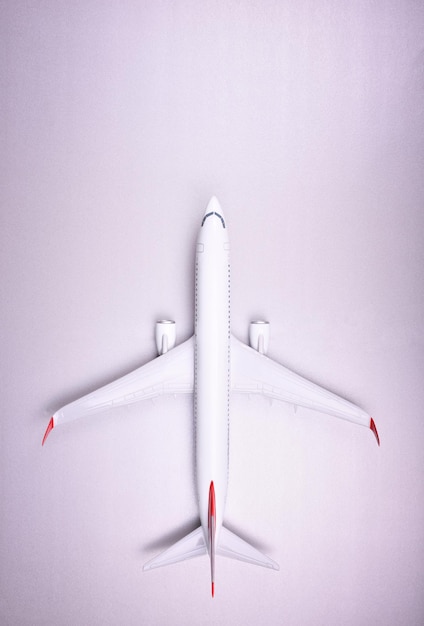 Airplane on a gray background