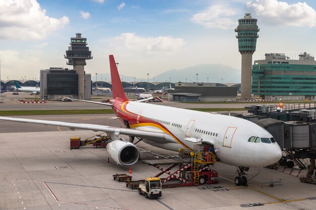 香港国際空港の飛行機