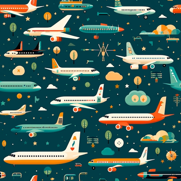 Photo airplane pattern