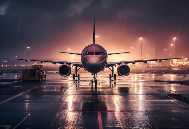 Airplane on the runway