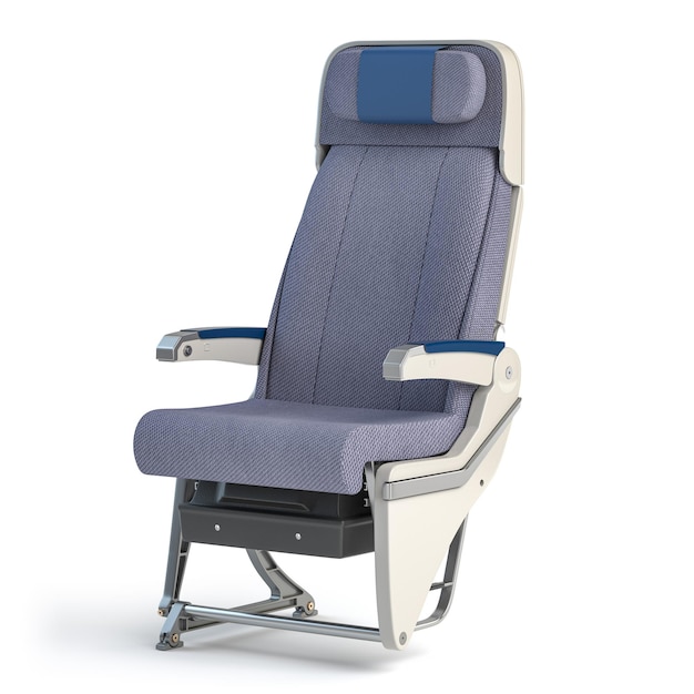 照片飞机座位飞机内部扶手椅孤立在白色背景
