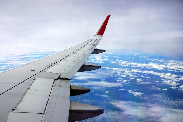 Airplane window view