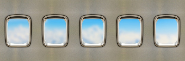 Photo airplane windows