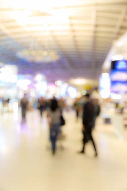 Area di imbarco aeroporto sfondo sfocato