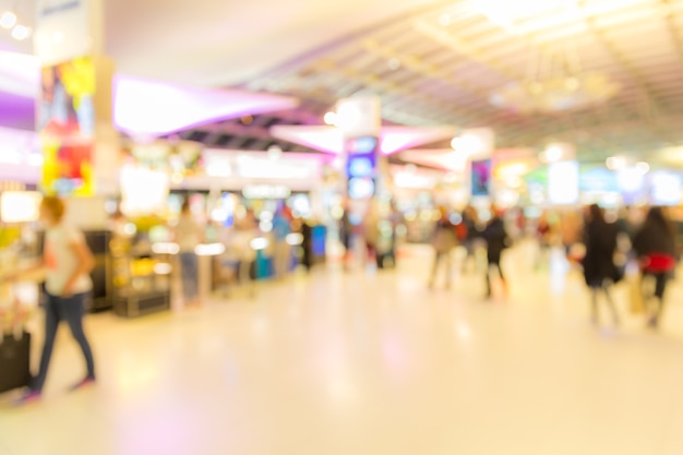 Airport boarding area Blurred background